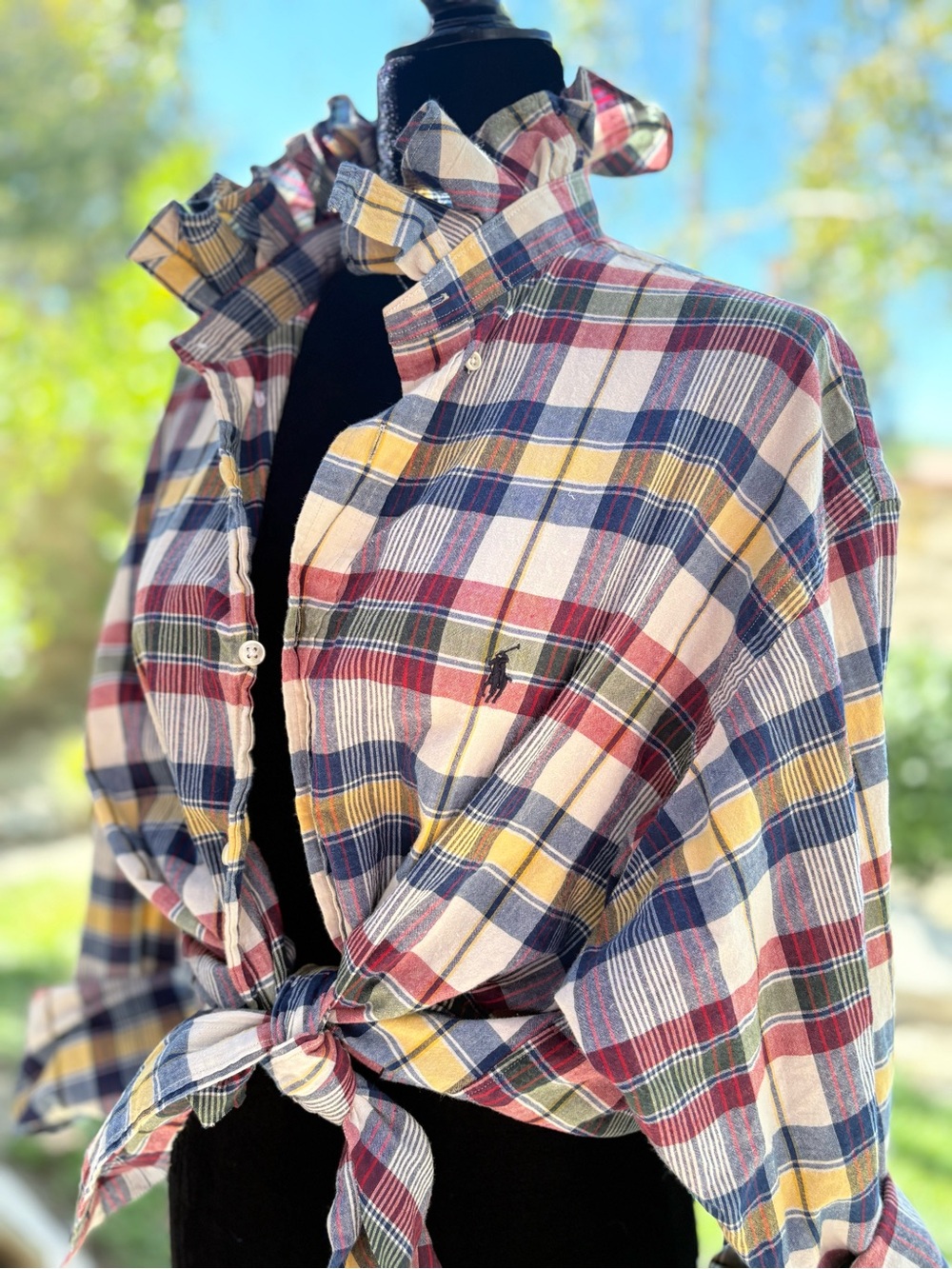 Reworked Ralph Lauren Plaid Button-Down Shirt size XL - Picture 9 of 9